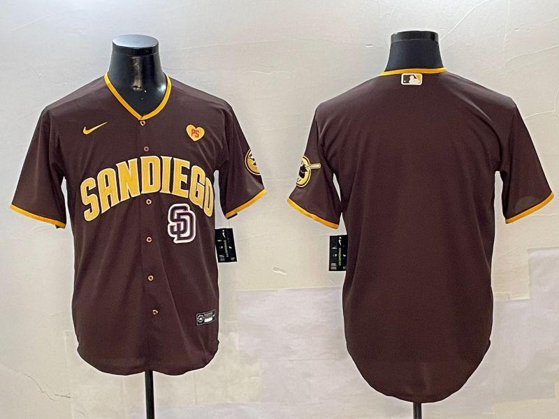 Men San Diego Padres Blank Brown Game 2024 Nike MLB Jersey style 01081->san diego padres->MLB Jersey